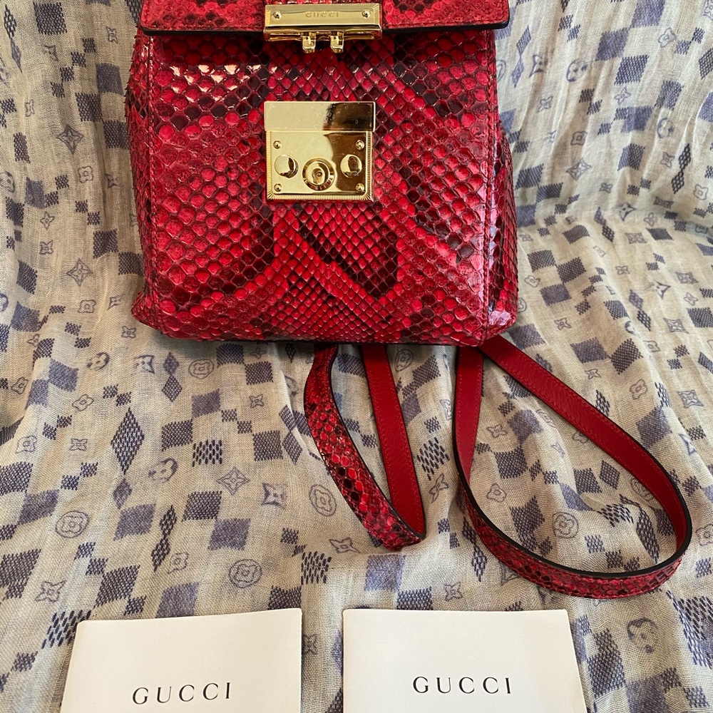 *RARE*Authentic Gucci Padlock Python Mini Backpack - Picture 15 of 15